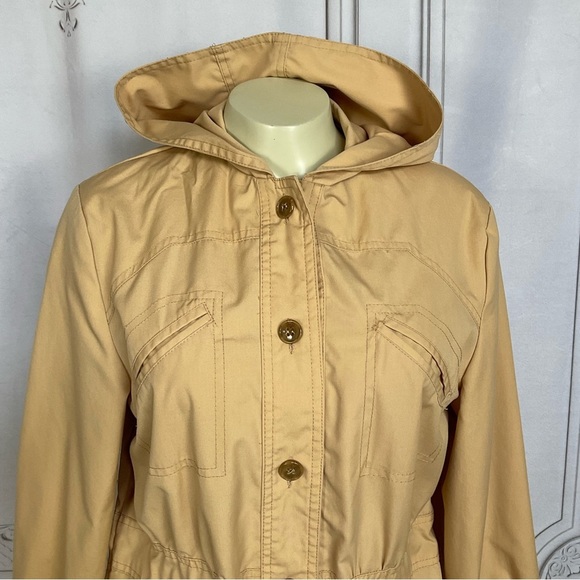 Vintage SCOOP Ladies Utility Raincoat Tan Women’s 13/14 Water Repellent Coat - Picture 3 of 6